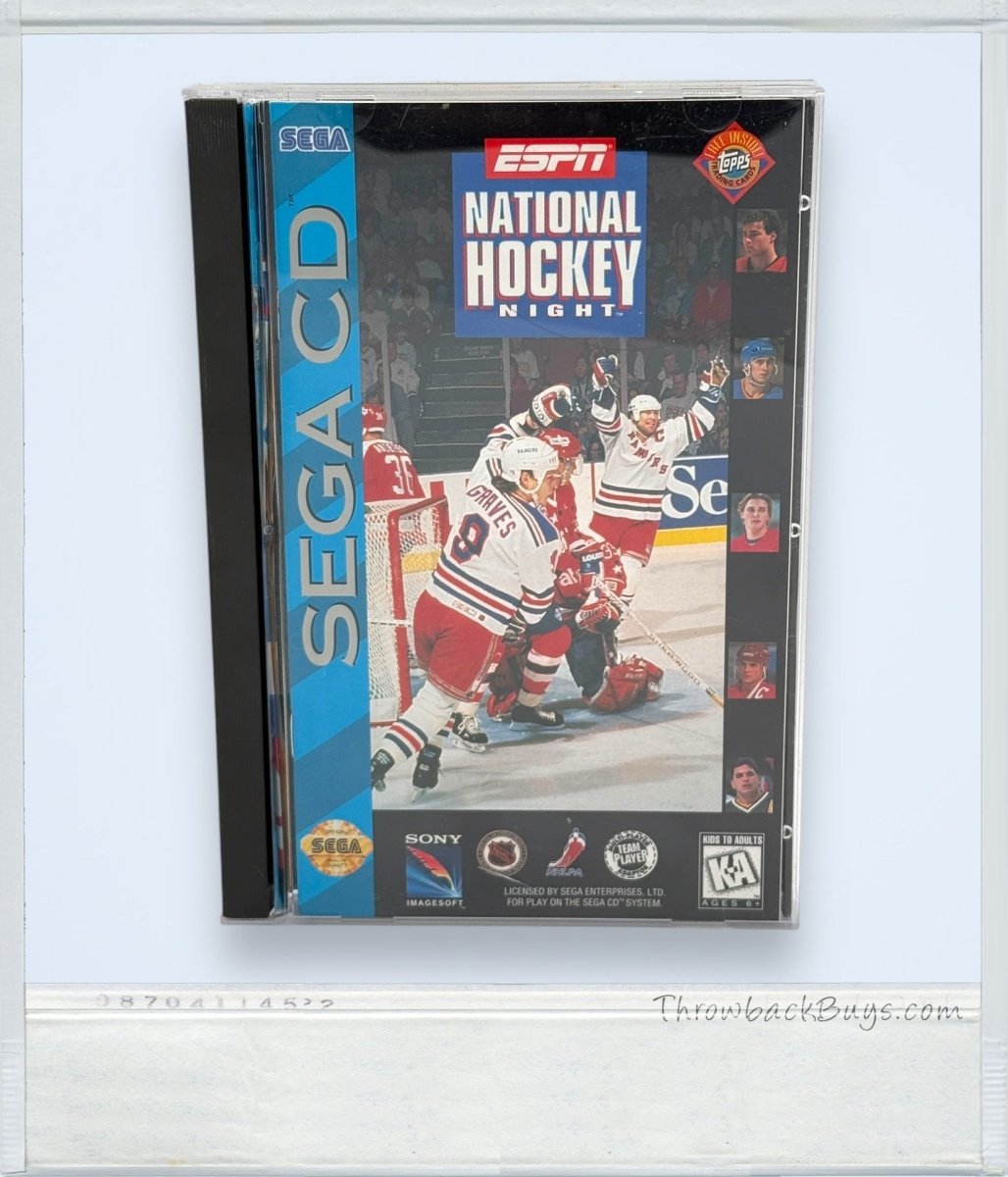 1994 - ESPN National Hockey Night Sega CD Game - Video Games - ThrowbackBuys - ThrowbackBuys