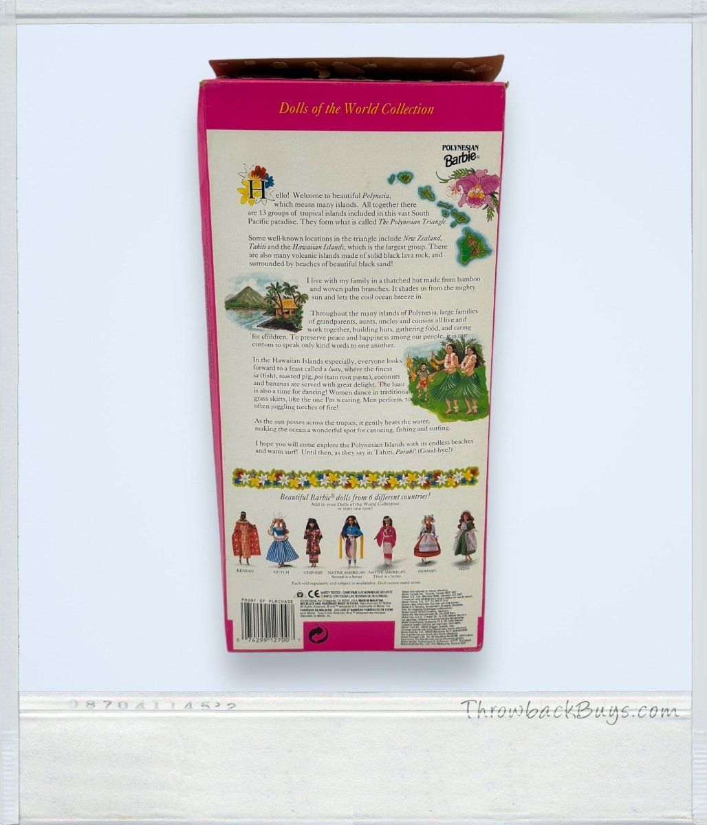 1994 - Mattel Barbie - Dolls of the World Collection: Polynesian Barbie - Collector's Edition - Dolls - ThrowbackBuys - ThrowbackBuys