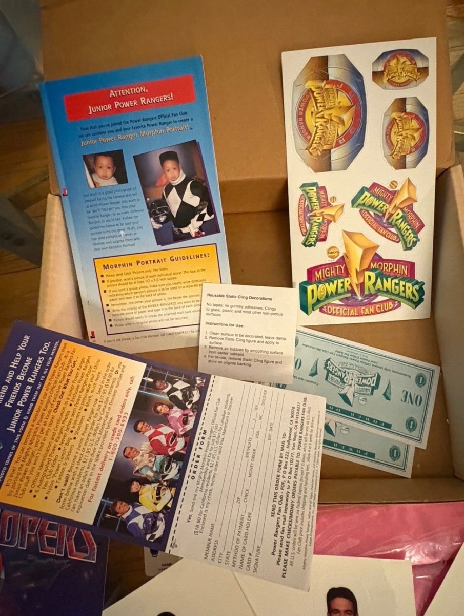 1994 Mighty Morphin Power Rangers Official Fan Club Kit with Sealed VHS - Action Figures & Collectibles - ThrowbackBuys -frenleys vintage