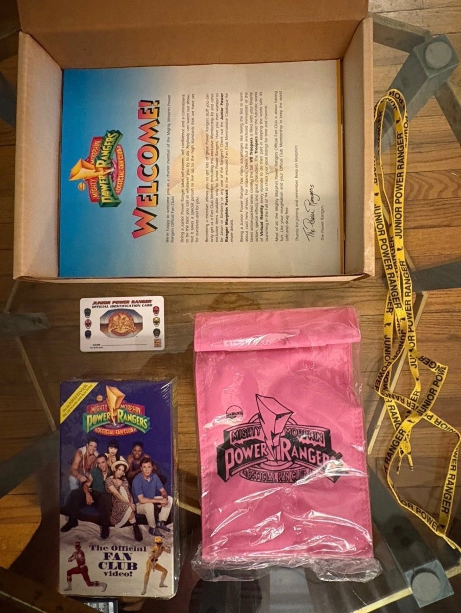 1994 Mighty Morphin Power Rangers Official Fan Club Kit with Sealed VHS - Action Figures & Collectibles - ThrowbackBuys -frenleys vintage