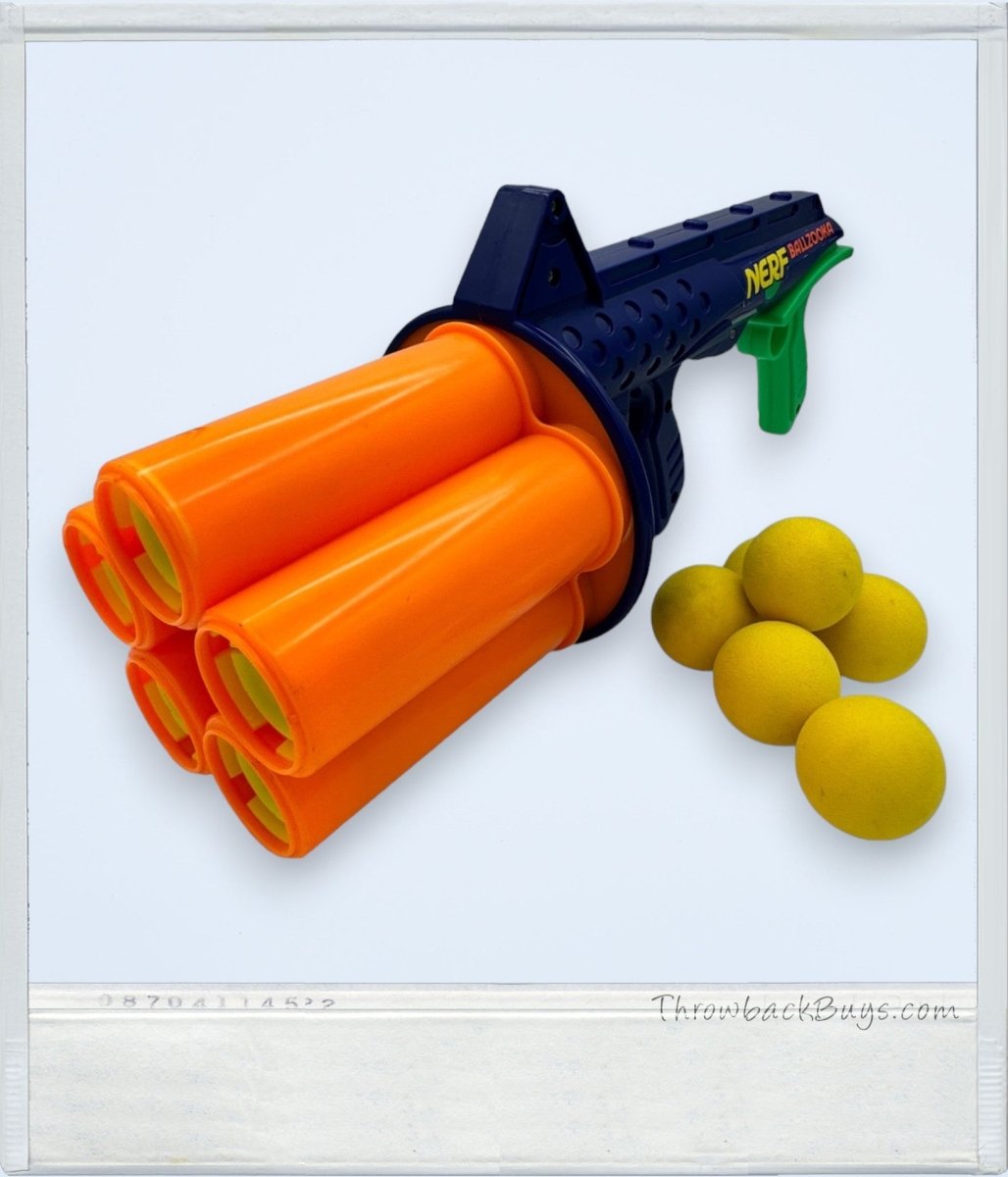 1994 - Nerf Ballzooka - 5 Balls - Blasters & Foam Play - ThrowbackBuys - ThrowbackBuys