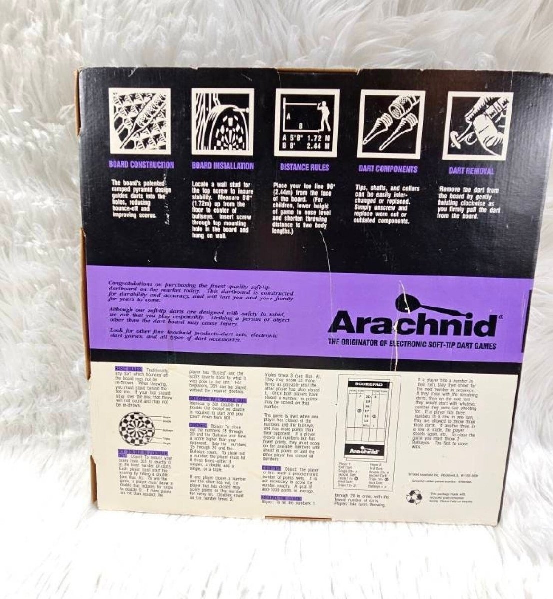 1994 - New Old Stock Arachnid Classic Dart Board 18 inch, 3 starter darts/tips - Board Games - ThrowbackBuys - The Thrifty Gypsyy Shop