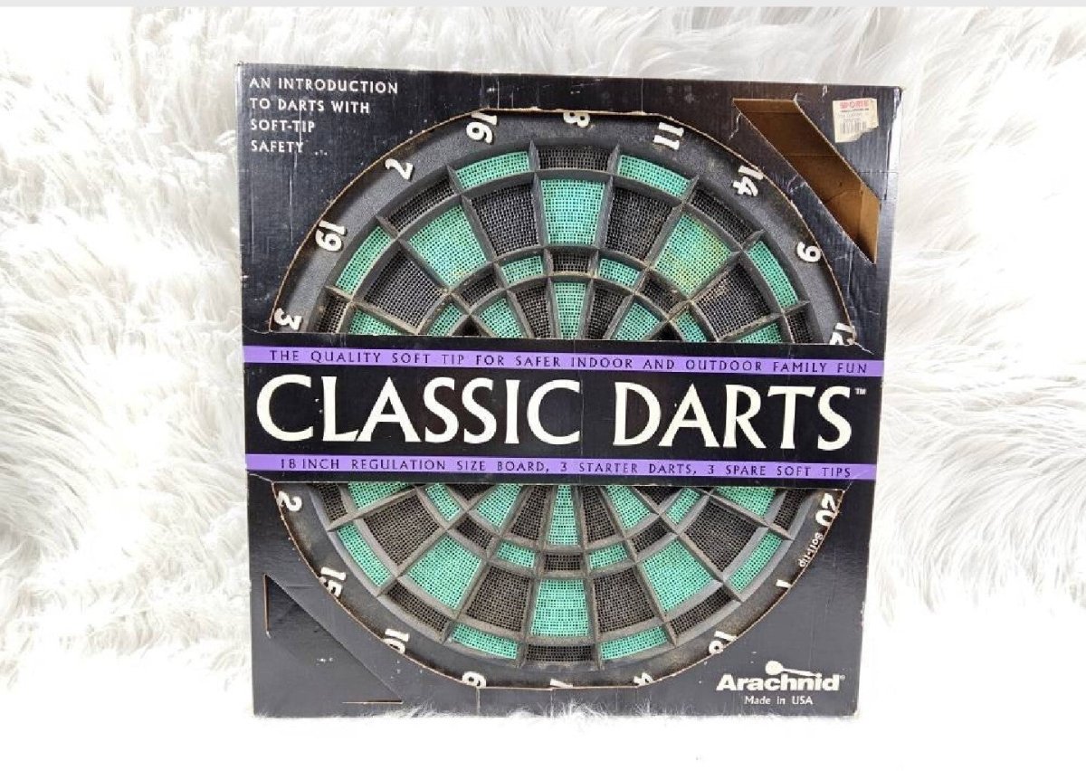 1994 - New Old Stock Arachnid Classic Dart Board 18 inch, 3 starter darts/tips - Board Games - ThrowbackBuys - The Thrifty Gypsyy Shop