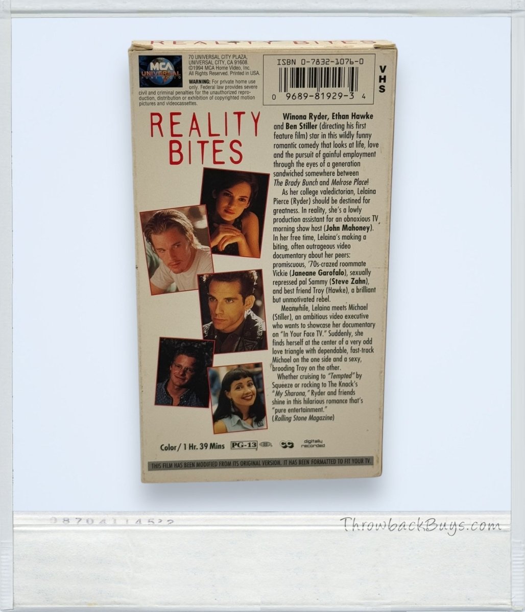 1994 - Reality Bites VHS - VHS - ThrowbackBuys - ThrowbackBuys