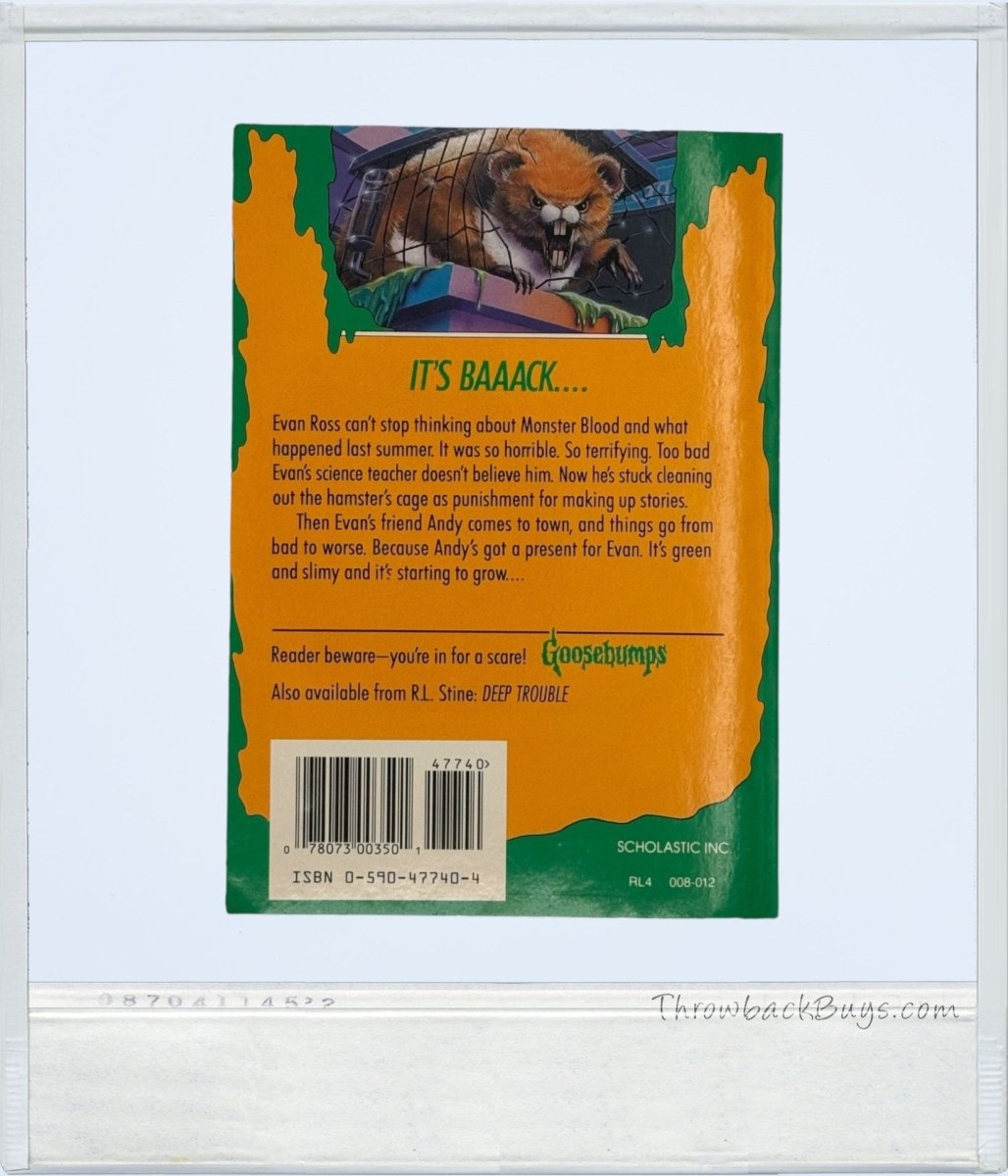 1994 - Scholastic's Goosebumps: Monster Blood 2 by R.L. Stine - Books - ThrowbackBuys - ThrowbackBuys