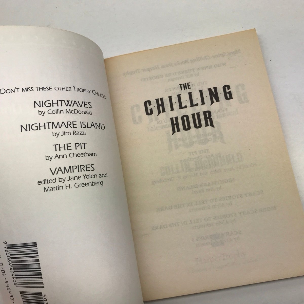 1994 The Chilling Hour~Trophy Chiller~Collin McDonald~Harper Trophy TPB - Books - ThrowbackBuys - Oktober Country