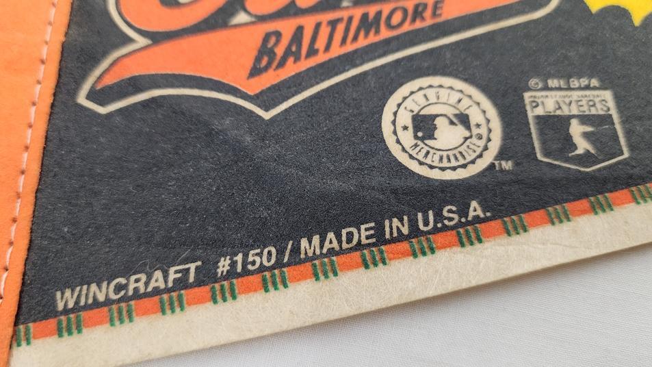 1994 - Wincraft MLB Cal Ripken Jr Iron Man Pennant (150), Orange/Black - Sports Memorabilia - ThrowbackBuys - ResellerDoor