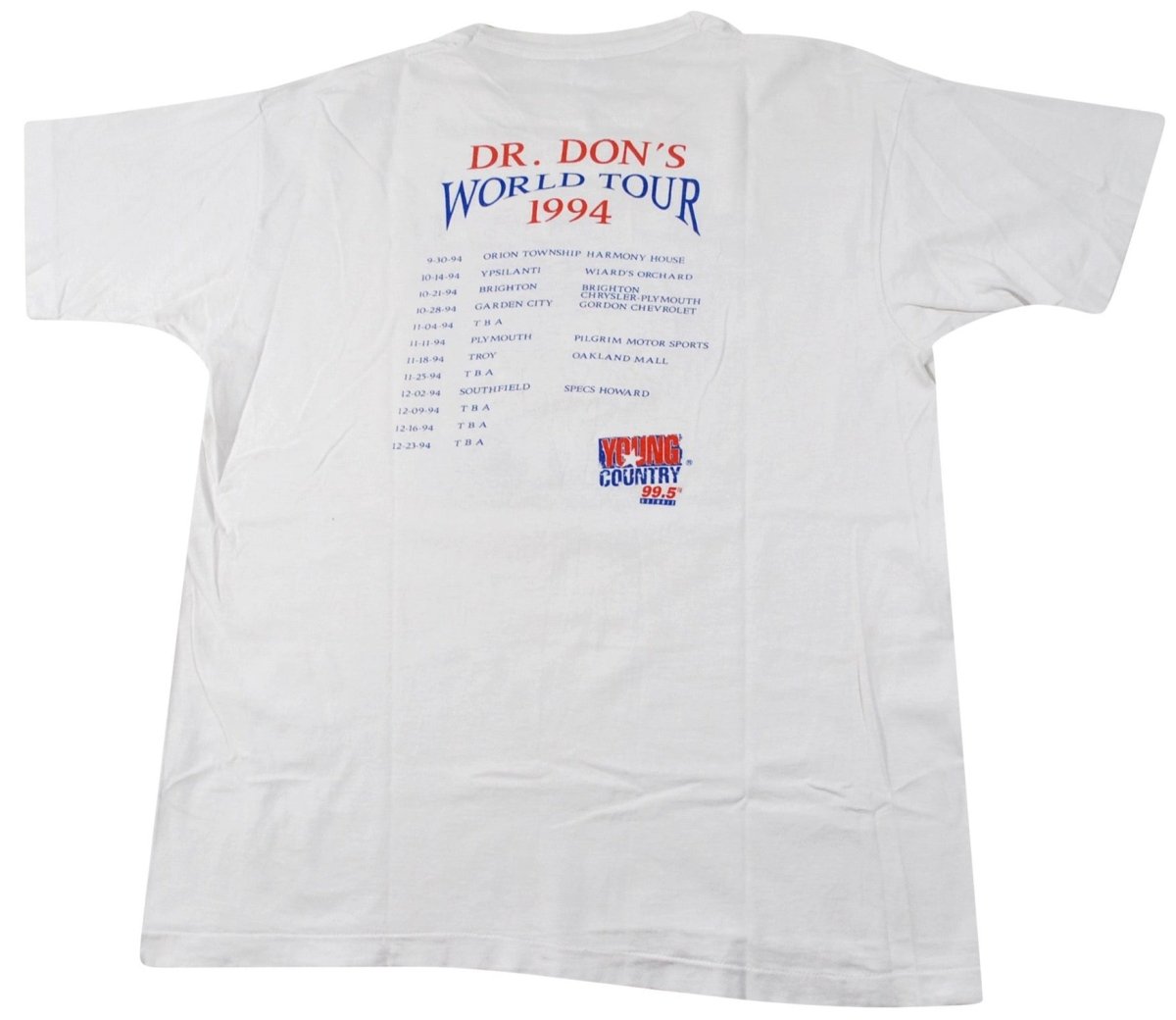 1994 - Yesterday's Attic: Dr. Don's World Tour Shirt - XL - T-Shirts - ThrowbackBuys -Yesterday's Attic