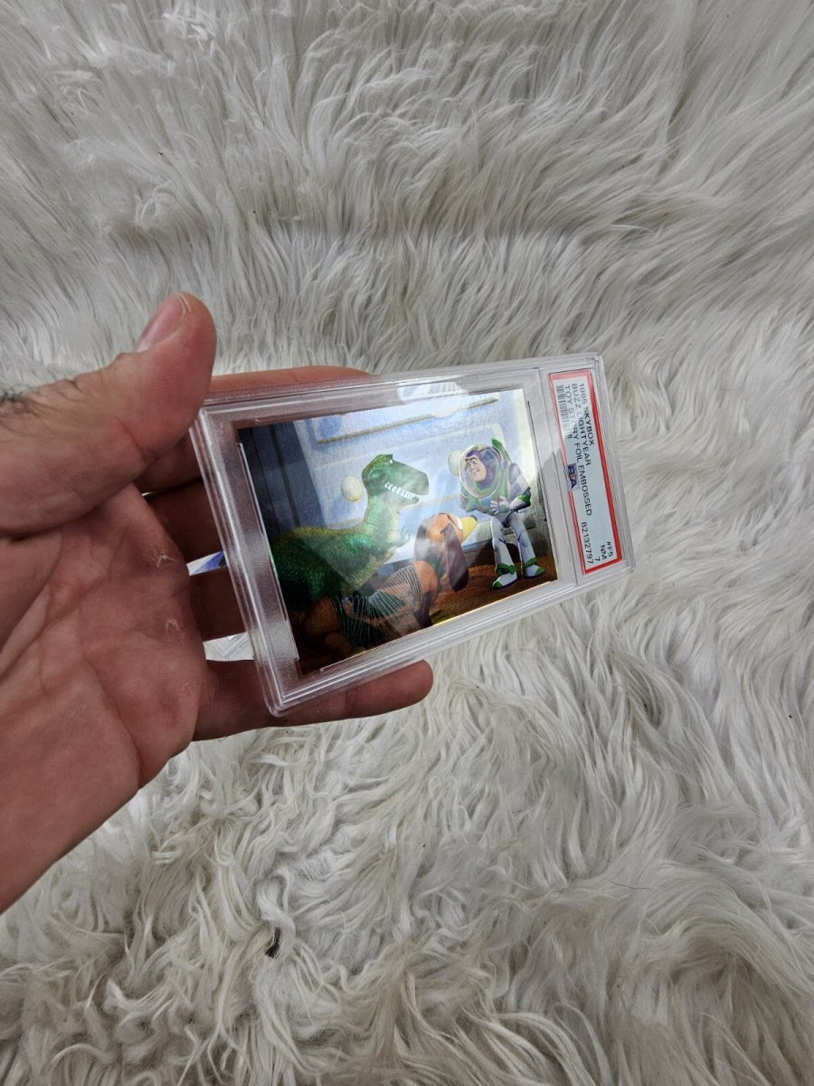 1995 - 4 Skybox Toy Story Trading Cards PSA - Mint 7 - 9 Foil Buzz Lightyear - Trading Cards - ThrowbackBuys - The Thrifty Gypsyy Shop