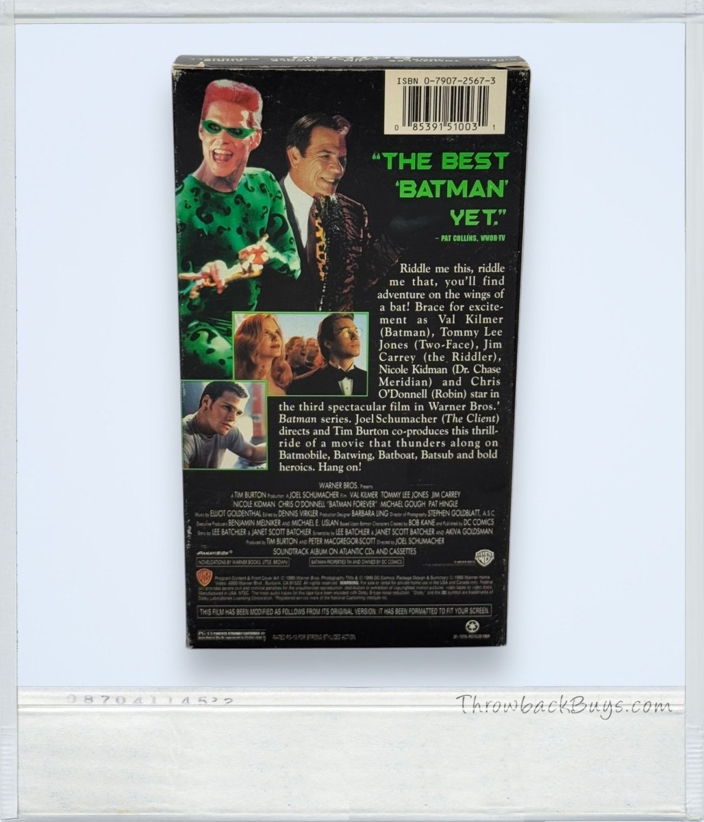 1995 - Batman Forever VHS - VHS - ThrowbackBuys - ThrowbackBuys