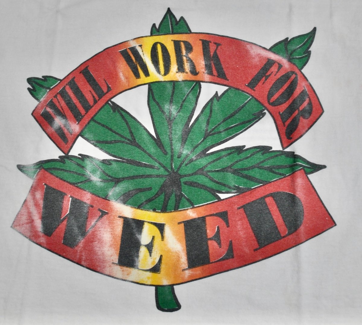 1995 - Grateful Dead: Will Work For Weed Chicago Final Show Shirt - Unisex XL - T-Shirts - ThrowbackBuys -Yesterday's Attic