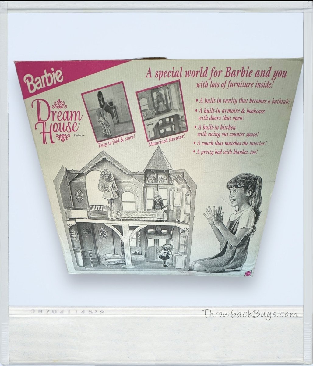 1995 - Mattel Barbie Victorian Dream House Pink w/Working Elevator - RARE - Dollhouse - ThrowbackBuys - ThrowbackBuys