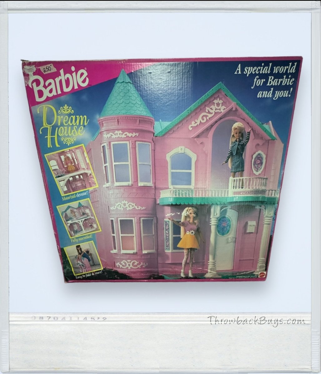 1995 - Mattel Barbie Victorian Dream House Pink w/Working Elevator - RARE - Dollhouse - ThrowbackBuys - ThrowbackBuys