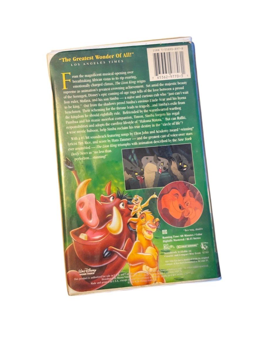 1995 The Lion King VHS - VHS - ThrowbackBuys - Shiznit