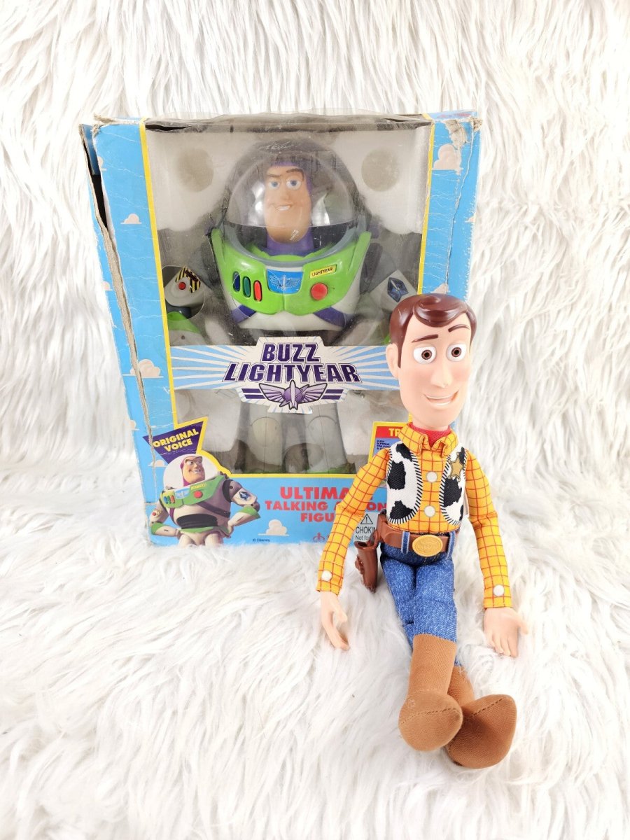 1995 - Toy Story Buzz Lightyear Ultimate Talking Figure And Modern Woody - Action Figures & Collectibles - ThrowbackBuys - The Thrifty Gypsyy Shop