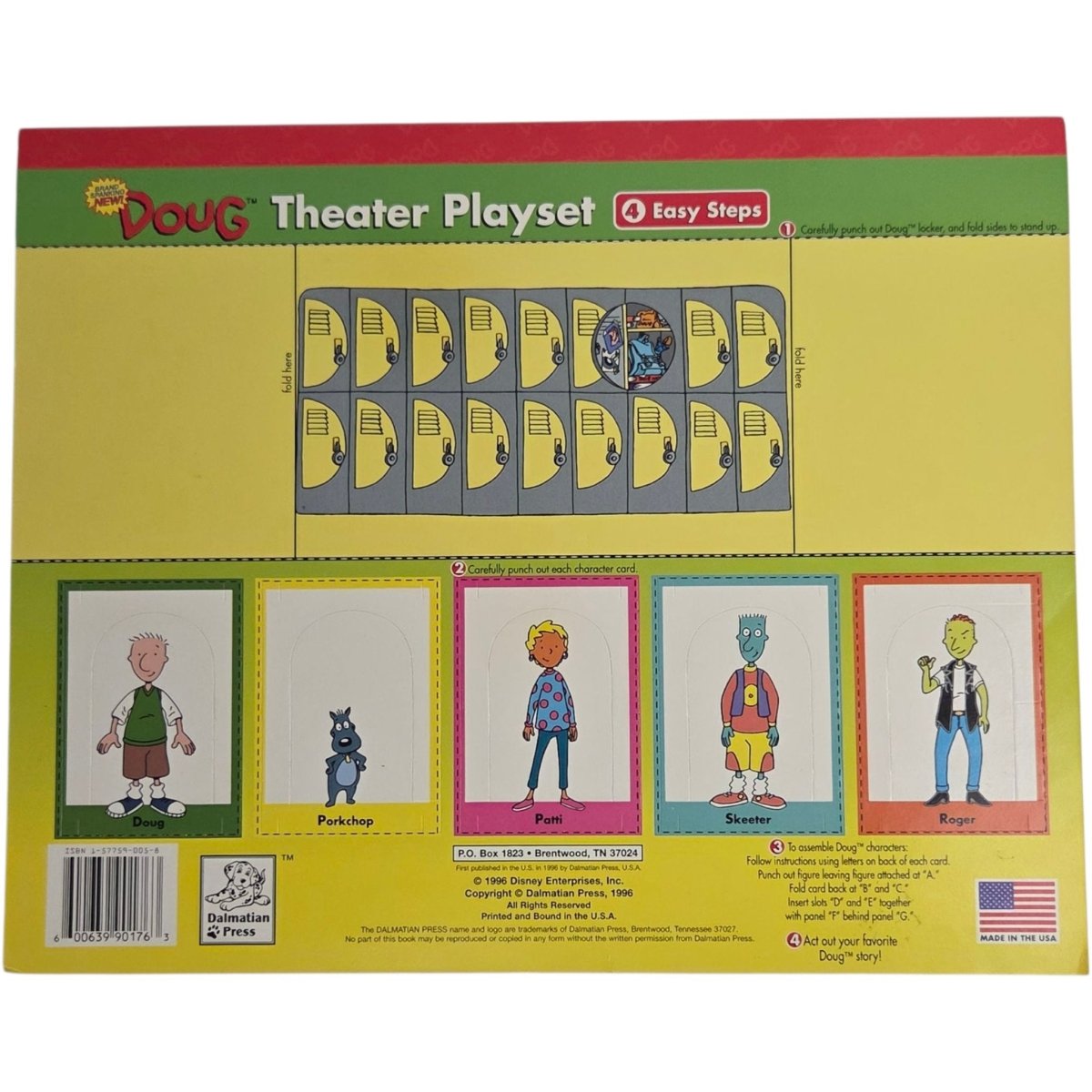 1996 - Disney Doug Sticker Activity Tablet by Dalmatian Press - Action Figures & Collectibles - ThrowbackBuys - A N E 1 Stop Shop