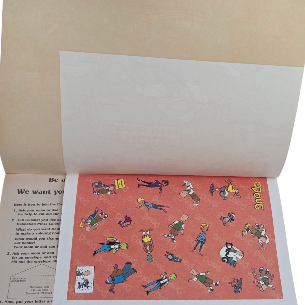 1996 - Disney Doug Sticker Activity Tablet by Dalmatian Press - Action Figures & Collectibles - ThrowbackBuys - A N E 1 Stop Shop