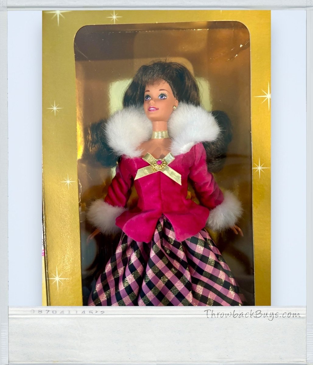 barbie doll winter dress Black dress for barbie dolls with fur The Doll Tailor