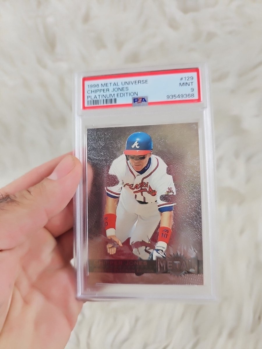 1996 - Metal Universe Platinum Edition Chipper Jones PSA Mint 9 Card - Trading Cards - ThrowbackBuys - The Thrifty Gypsyy Shop