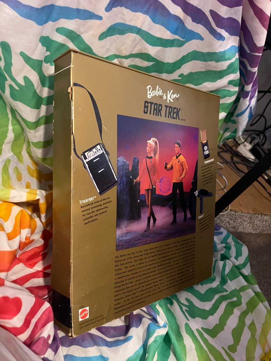 1996 Star Trek Giftset 30th Anniversary Collector's Edition Barbie & Ken Dolls In Box - Action Figures & Collectibles - ThrowbackBuys - Furby Queen