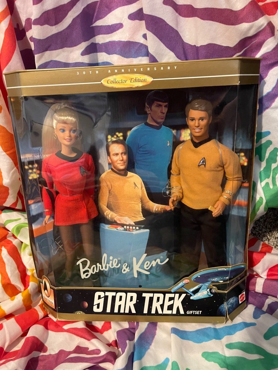 1996 Star Trek Giftset 30th Anniversary Collector's Edition Barbie & Ken Dolls In Box - Action Figures & Collectibles - ThrowbackBuys - Furby Queen