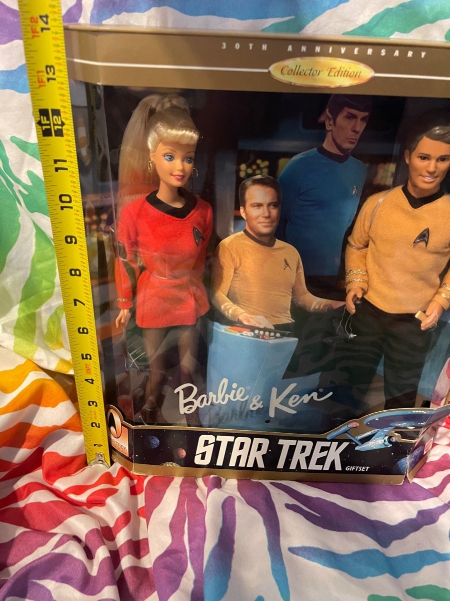 1996 Star Trek Giftset 30th Anniversary Collector's Edition Barbie & Ken Dolls In Box - Action Figures & Collectibles - ThrowbackBuys - Furby Queen