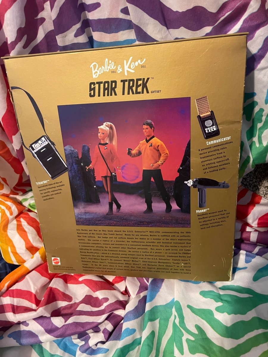 1996 Star Trek Giftset 30th Anniversary Collector's Edition Barbie & Ken Dolls In Box - Action Figures & Collectibles - ThrowbackBuys - Furby Queen