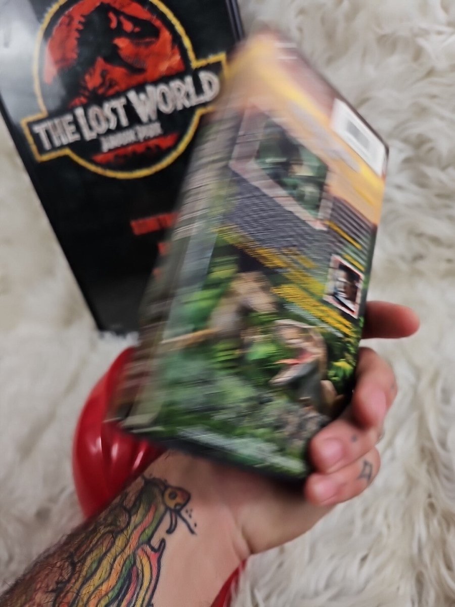 1996 - The Lost World Jurrassic Park: Framed Promo Poster 17in x 11in + Helmet - VHS - ThrowbackBuys - The Thrifty Gypsyy Shop