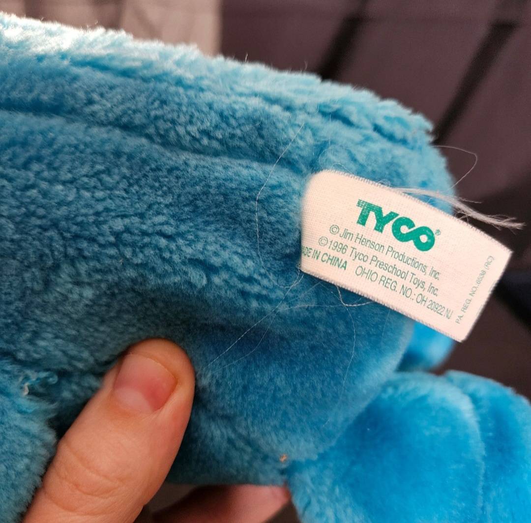 1996 Tyco Sesame Street Tickle Me Cookie Monster Plush Stuffed Toy - Plushies - ThrowbackBuys - Cloy's Creativity