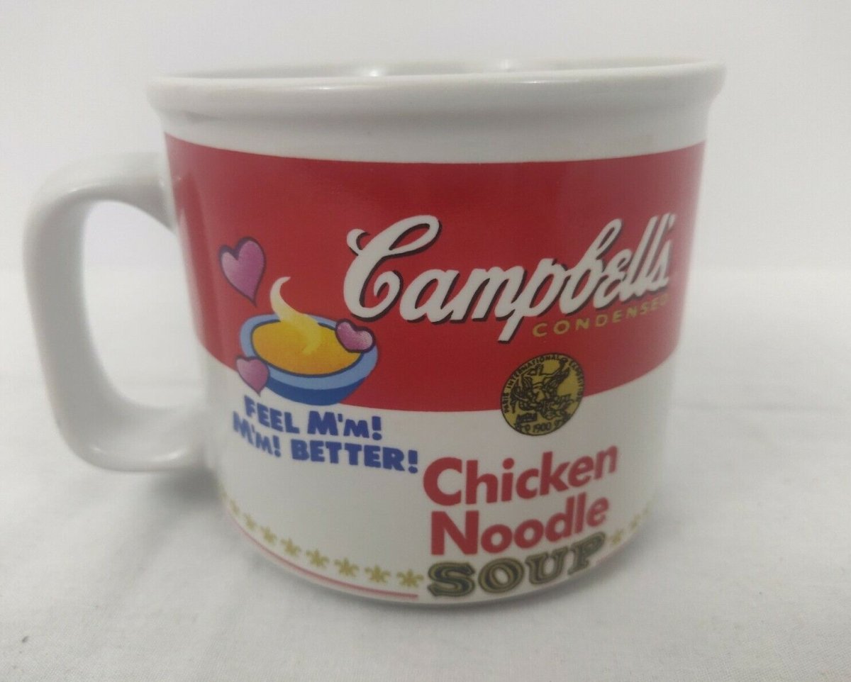 1997 - Campbell's Condensed Chicken Noodle Soup Mug - Collectible Cups - ThrowbackBuys - ResellerDoor