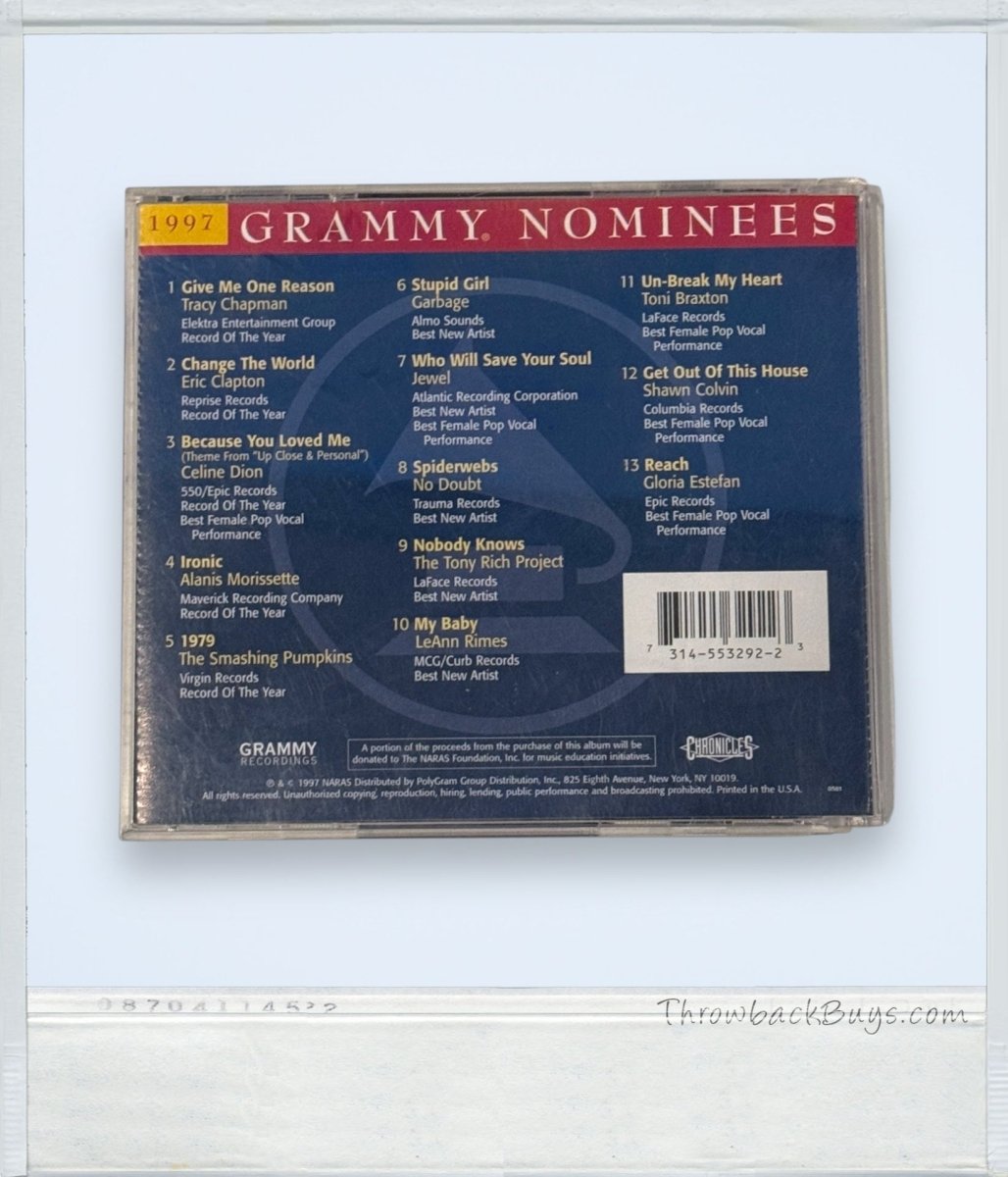 1997 - Grammy Nominees CD - CDs - ThrowbackBuys - ThrowbackBuys