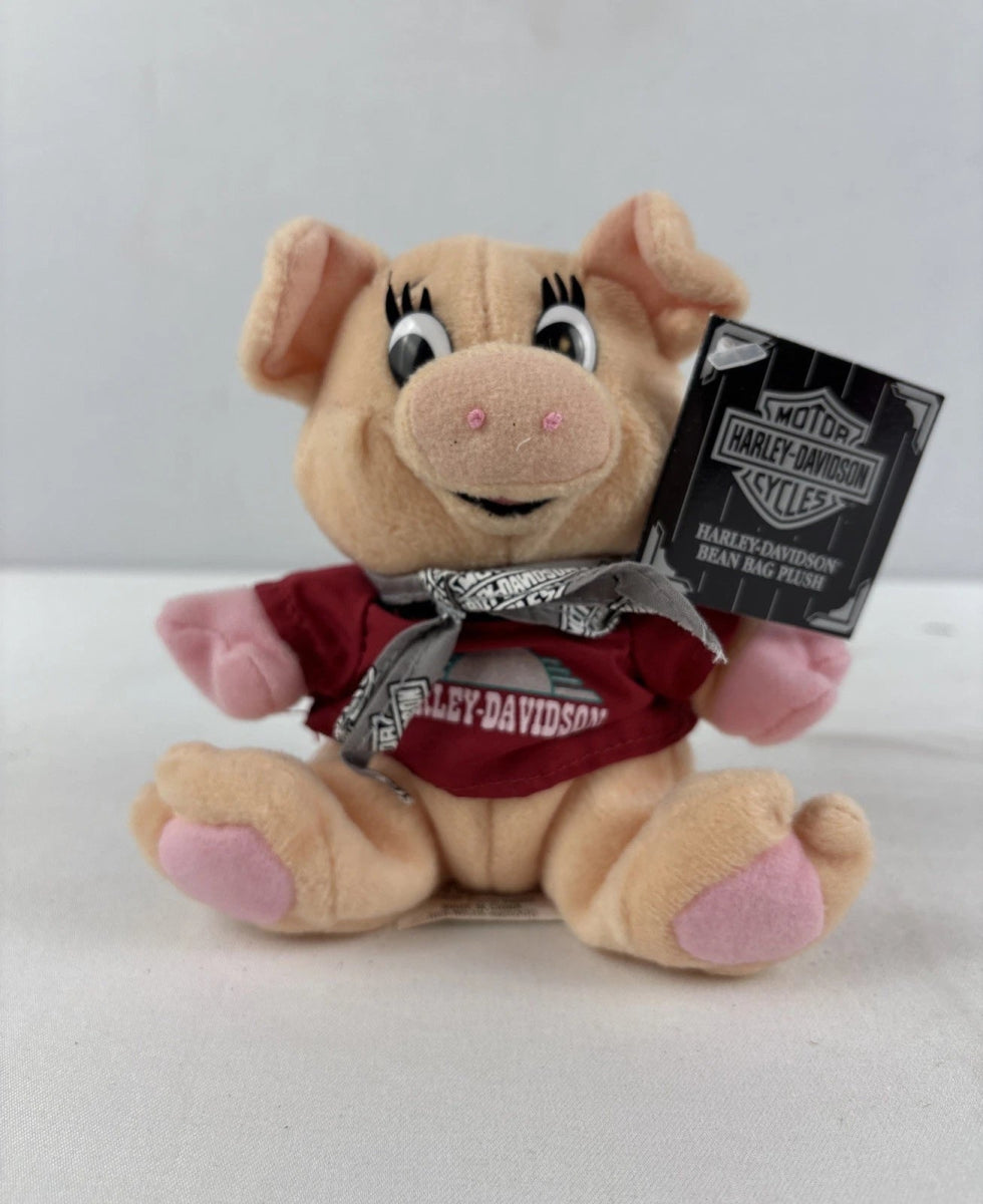 1997 - Harley Davidson: Bean Bag Plush Bears & Pigs Set - Plushies - ThrowbackBuys - ResellerDoor