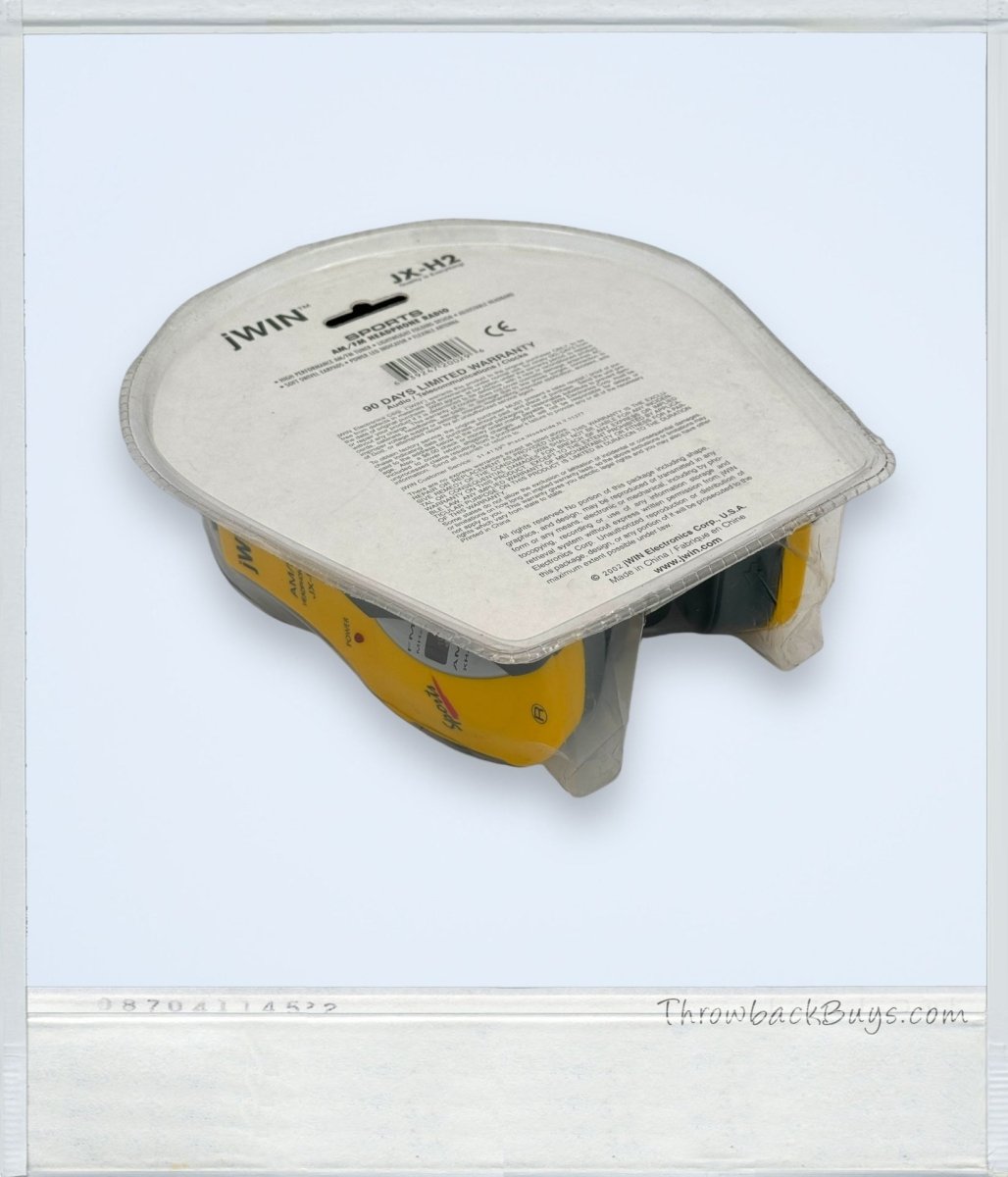 1997 - jWIN JX - H2 AM/FM Sports Headphone Radio Yellow - Headphones - ThrowbackBuys - ThrowbackBuys