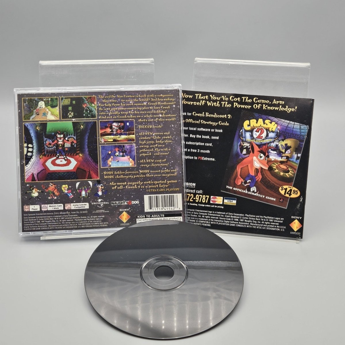 1997 – PlayStation 1: Crash Bandicoot 2 Cortex Strikes Back - Video Games - ThrowbackBuys - Pinnaclecollectibles