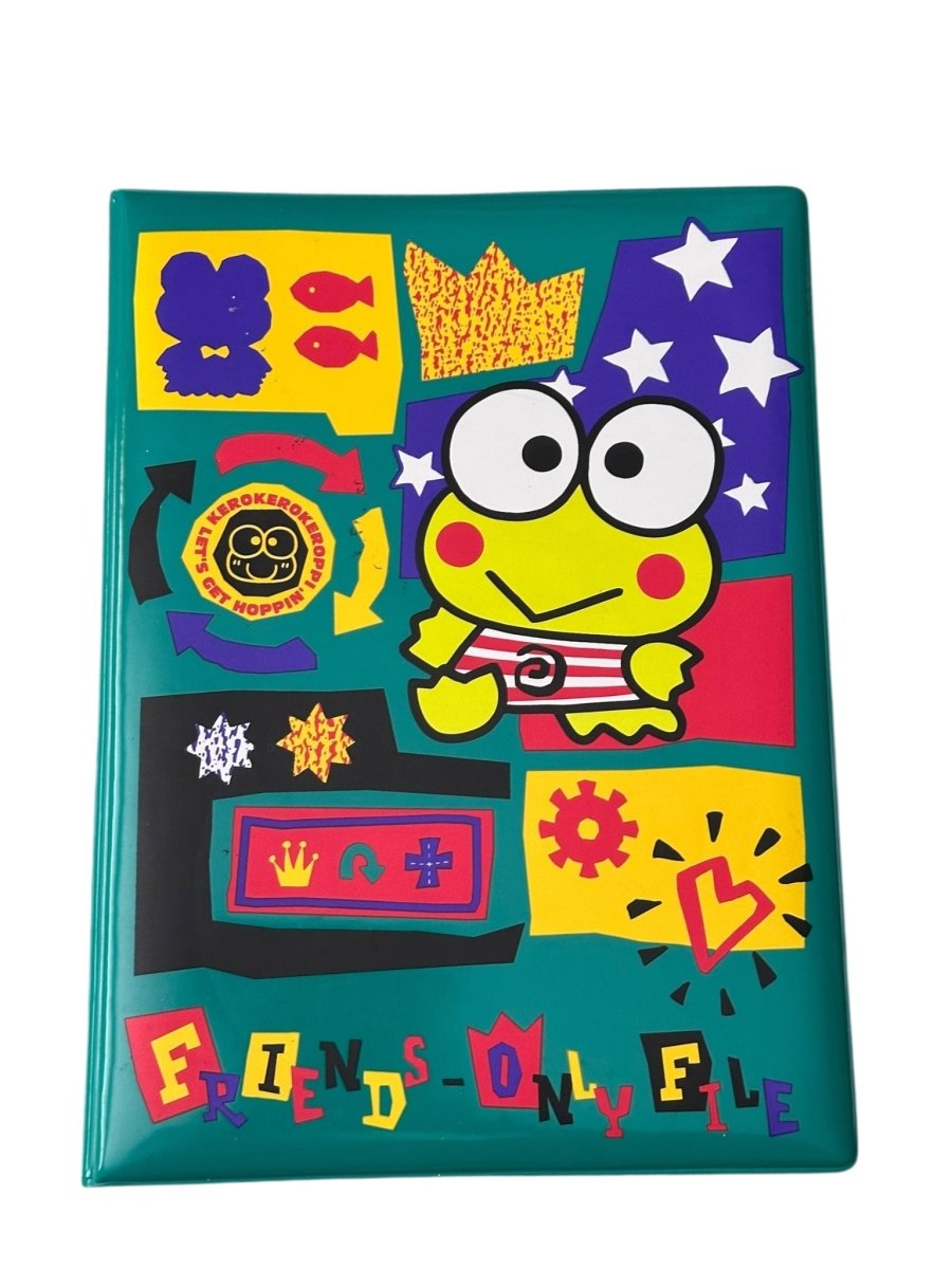 1997 Sanrio Keroppi Notebook Folder Friends Only File Stickers