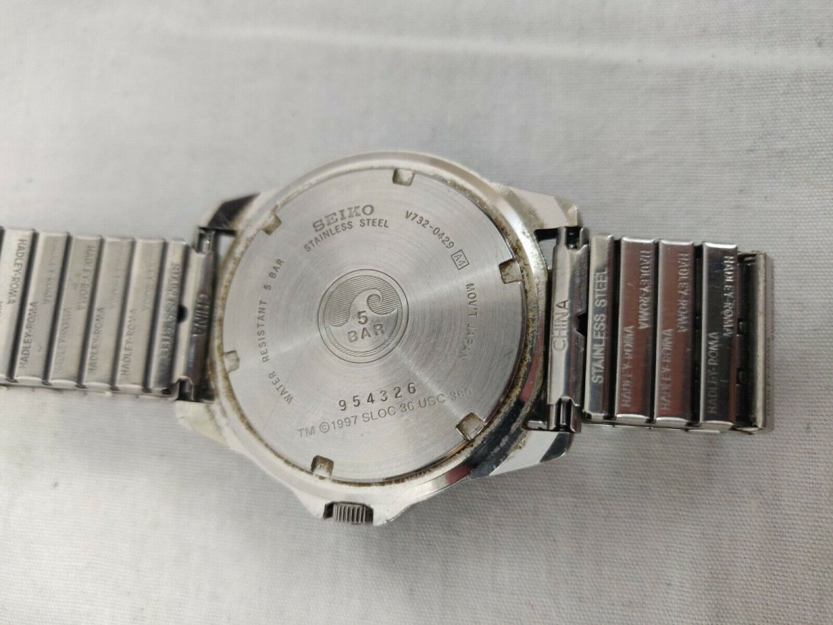 1997 - Seiko Olympic Quartz Watch - 37 mm, Stainless Steel, 5 Bar - Watches - ThrowbackBuys - ResellerDoor