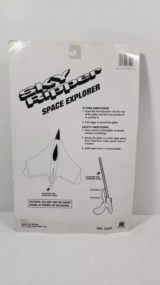 1997 - Toy State Sky Ripper Space Explorer 3529 Pistol Grip Spring Launcher Glider - Blasters & Foam Play - ThrowbackBuys - ResellerDoor