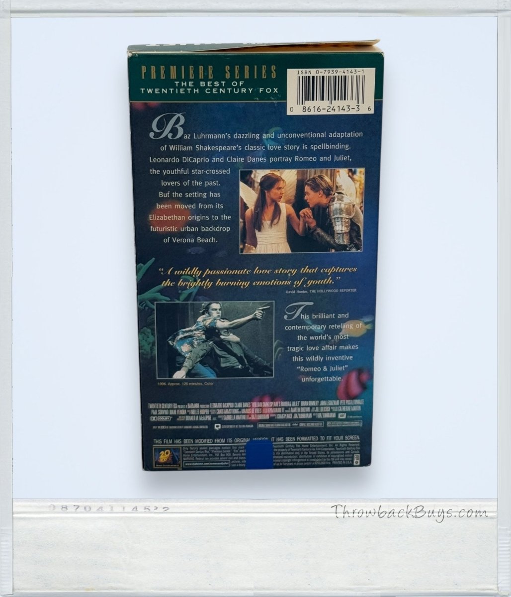 1997 - William Shakespeare's Romeo & Juliet VHS - VHS - ThrowbackBuys - ThrowbackBuys