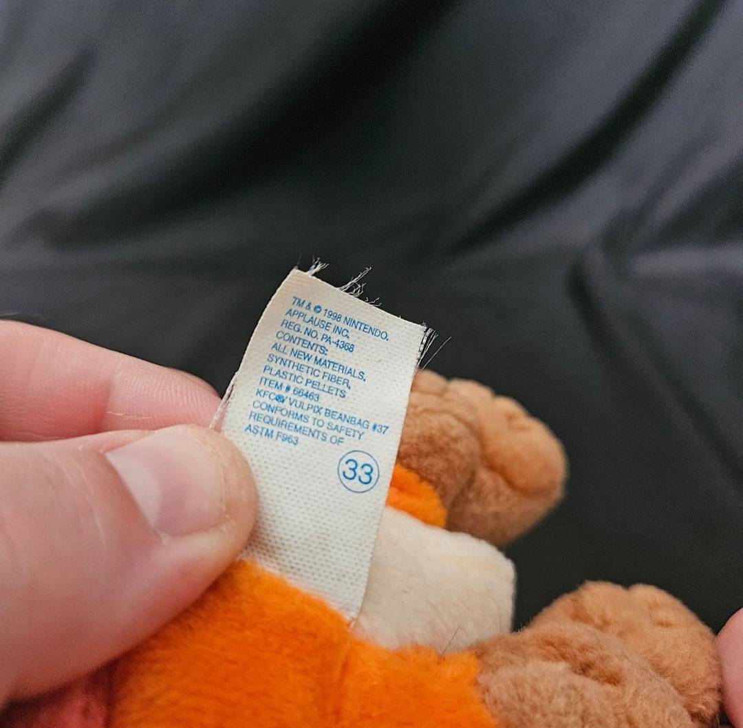 1998 Applause Nintendo Pokemon Vulpix Stuffed Animal Plush - Plushies - ThrowbackBuys - Cloy's Creativity