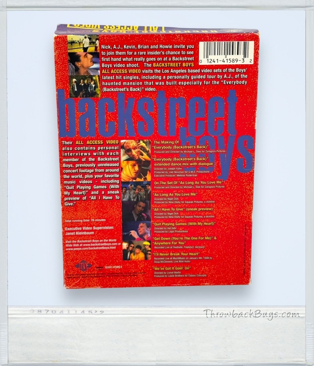 1998 - Backstreet Boys: All Access Video VHS & Bonus CD Samper - VHS - ThrowbackBuys - ThrowbackBuys