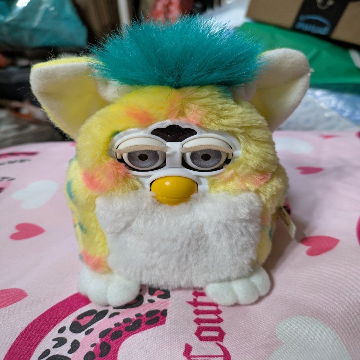 1998 Confetti Furby Baby Tiger Electronics Hasbro Interactive Vintage Toy - Collectible Toys - ThrowbackBuys - Furby Queen