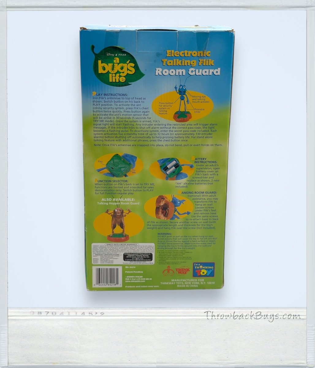 1998 - Disney Pixar: A Bug's Life Electronic Talking Flik Toy - RARE - Collectible Toys - ThrowbackBuys - ThrowbackBuys