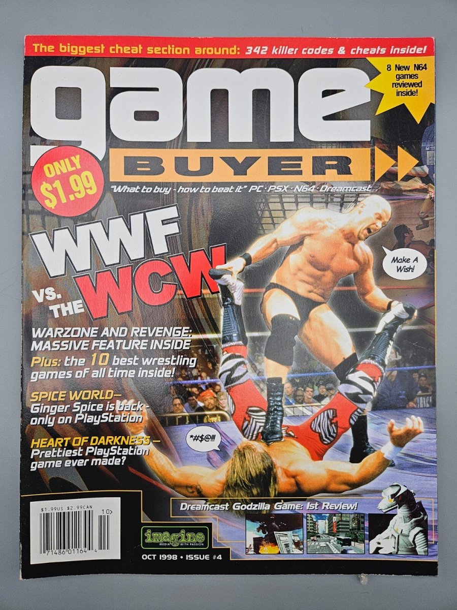 1998 – Game Buyer Magazine: October Issue 4 WWF vs WCW - Magazines - ThrowbackBuys - Pinnaclecollectibles