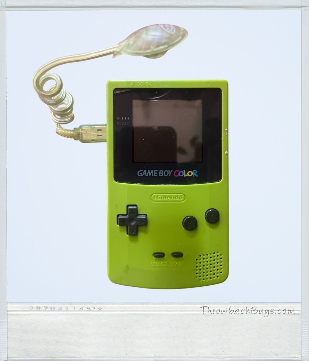 1998 - Gameboy Color (Kiwi Green) + One Game & Worm light - Handheld Consoles - ThrowbackBuys - ThrowbackBuys