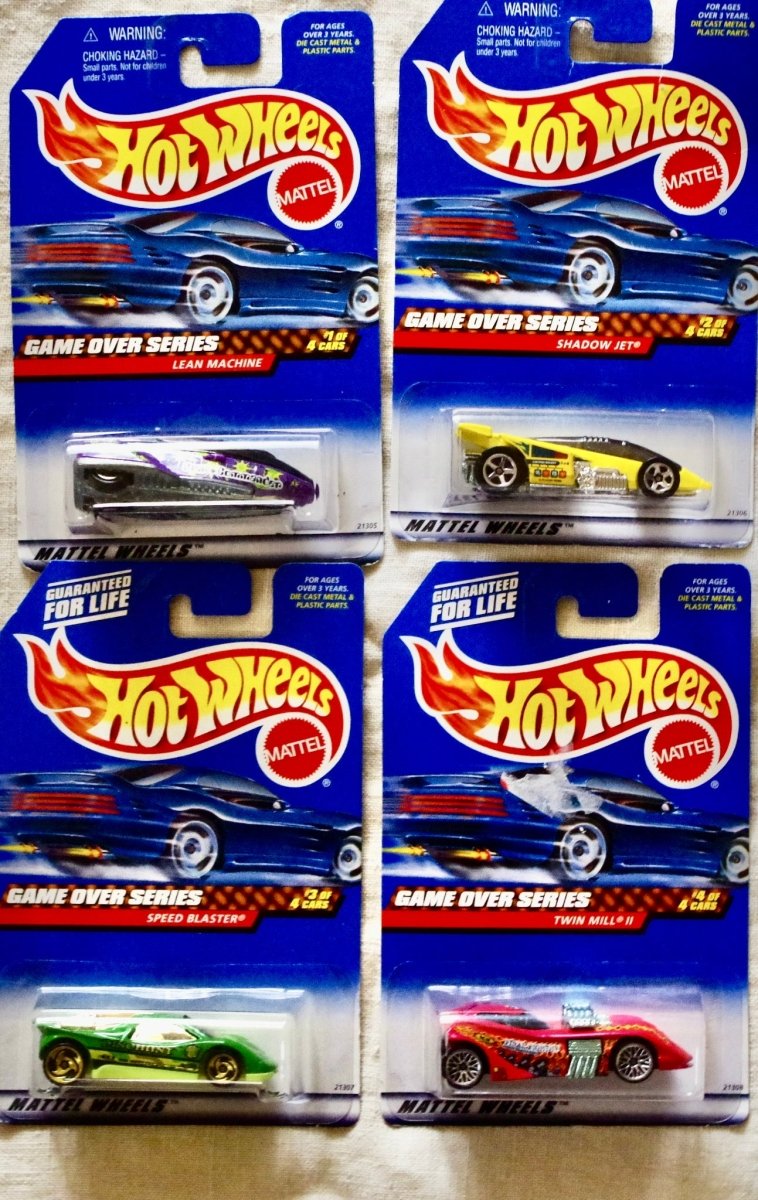 1998 Hot Wheels Game Over Series. Set of 4 - Collectible Toys - ThrowbackBuys - Our Time Warp