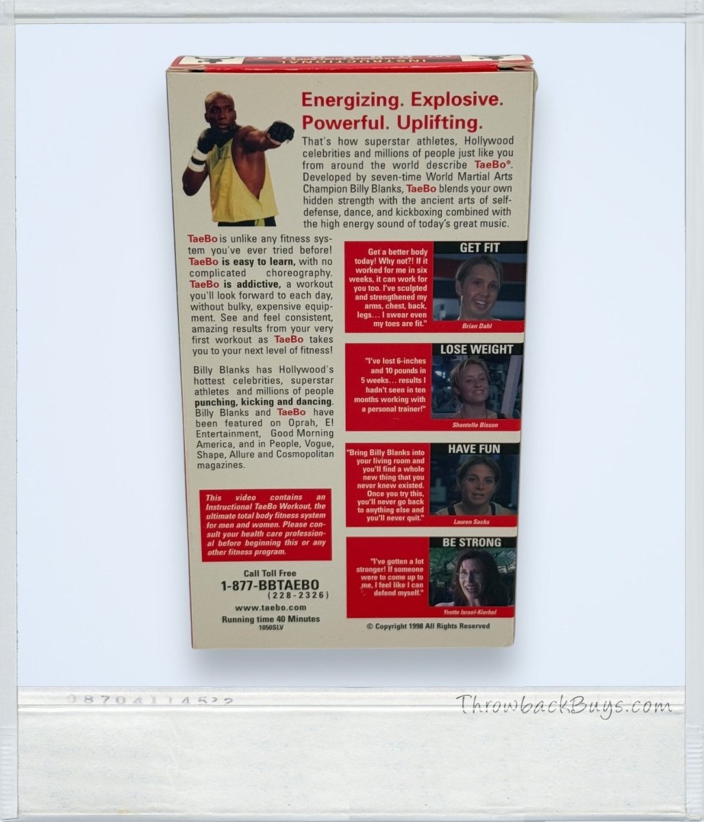 1998 - Tae Bo: The Ultimate Total Body Workout VHS - VHS - ThrowbackBuys - ThrowbackBuys