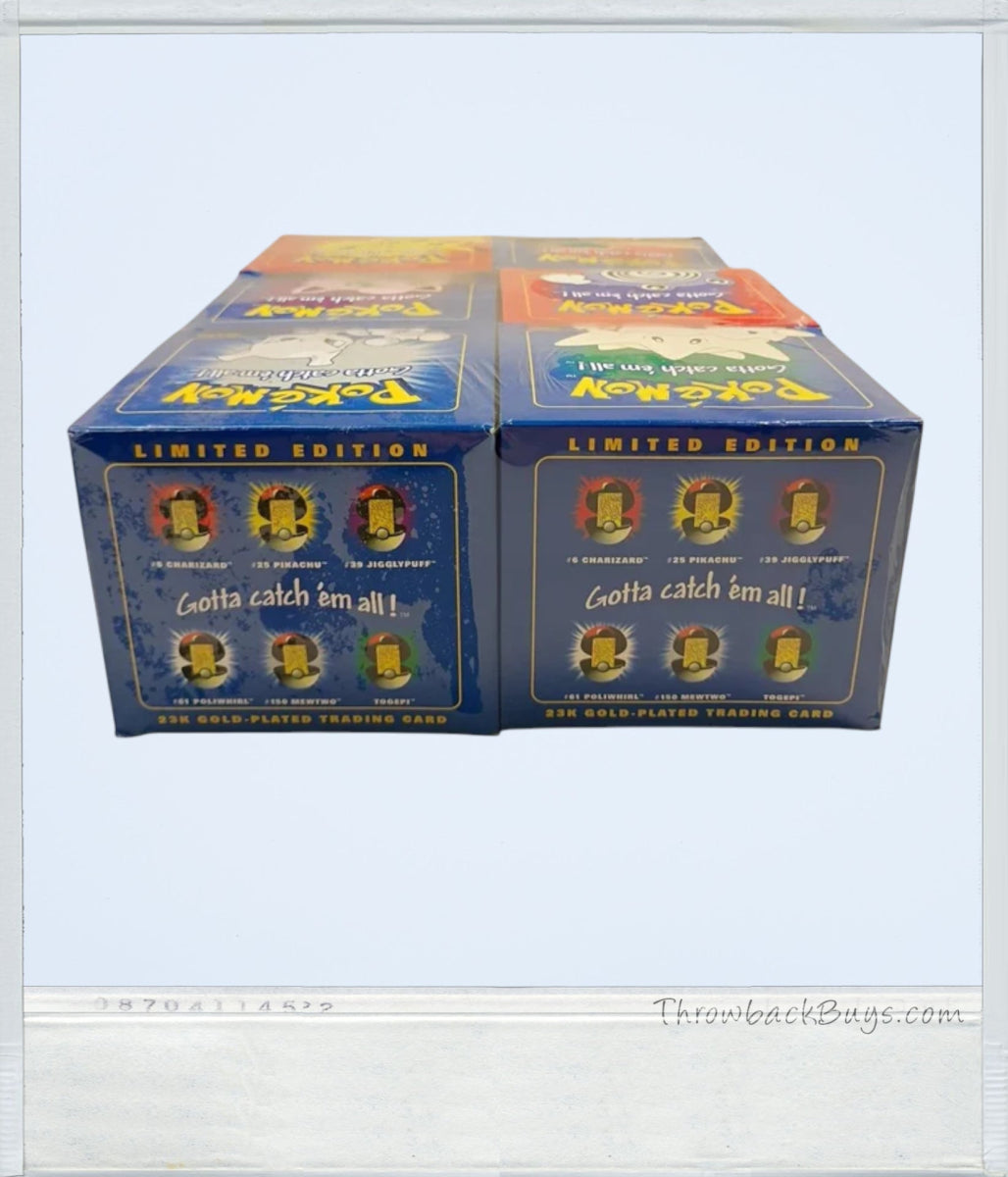 1999 - Burger King LE Pokemon 23K Gold Plated Complete SEALED Set of Six - RARE - Trading Cards - ThrowbackBuys - ResellerDoor