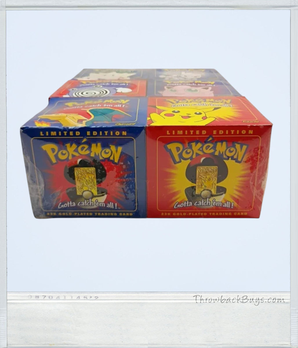 1999 - Burger King LE Pokemon 23K Gold Plated Complete SEALED Set of Six - RARE - Trading Cards - ThrowbackBuys - ResellerDoor