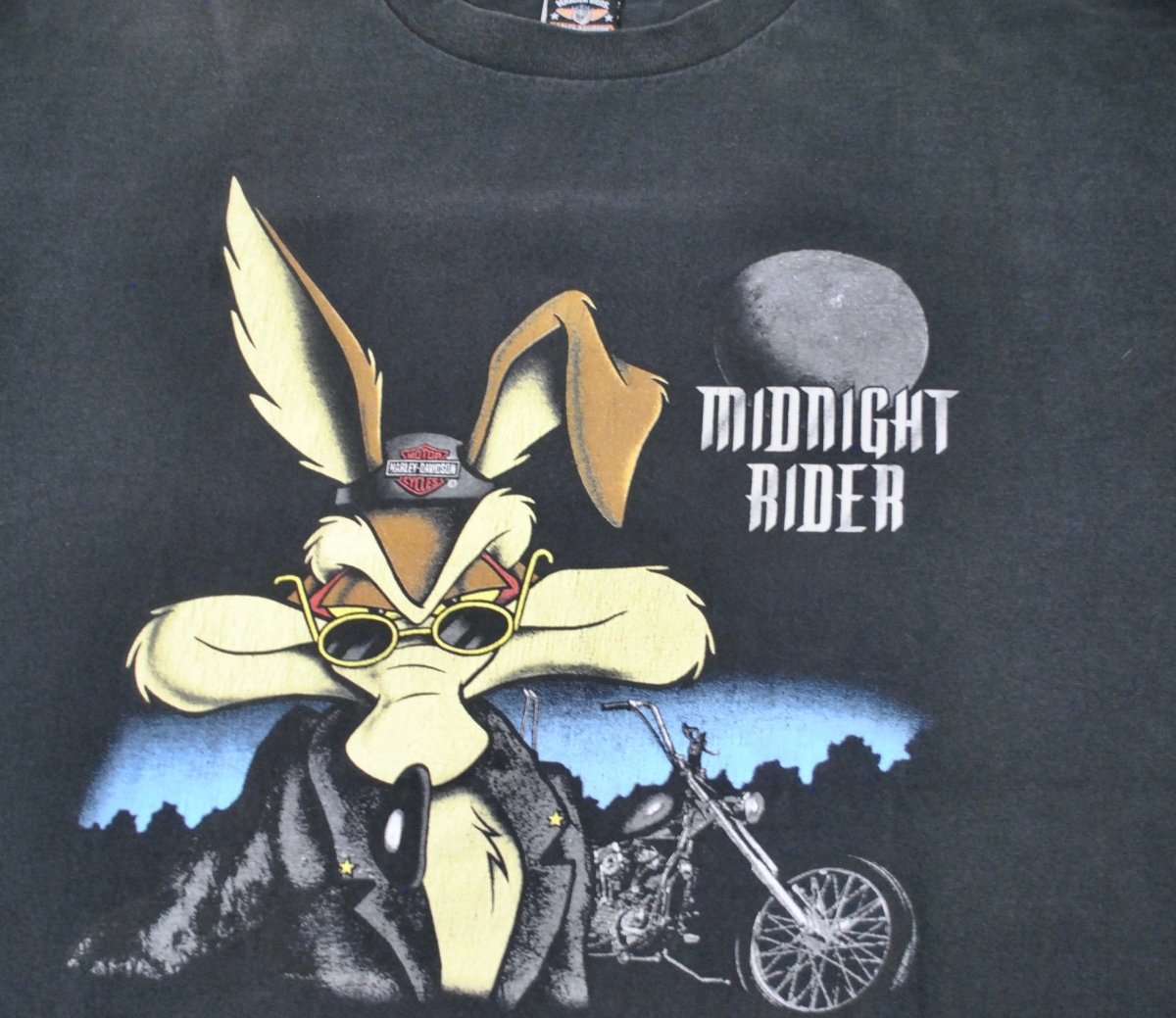 1999 - Harley-Davidson: Unisex Midnight Rider Taz T-Shirt - XL - T-Shirts - ThrowbackBuys -Yesterday's Attic