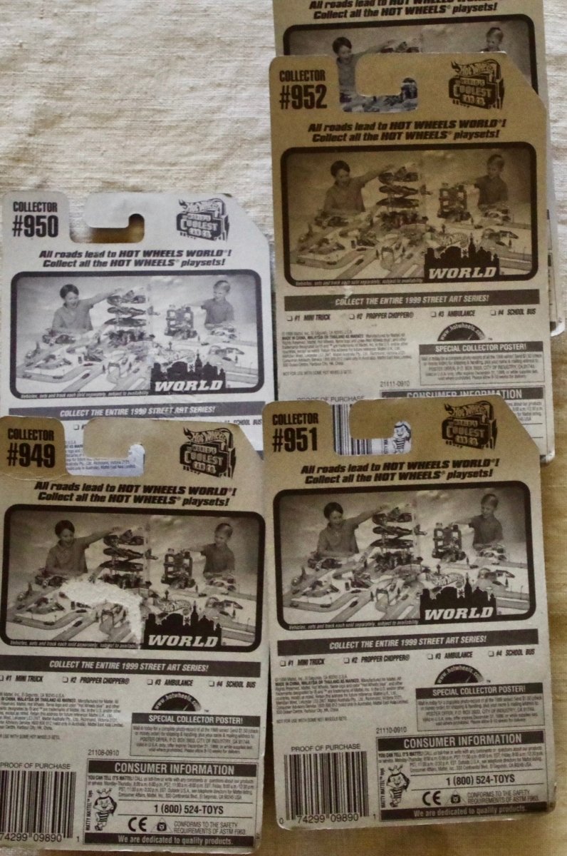 1999 Hot Wheels Street Art Series. Set of 5 - Collectible Toys - ThrowbackBuys - Our Time Warp